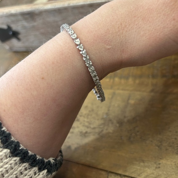 Diamond Chip Tennis Bracelet - Picture 8 of 9